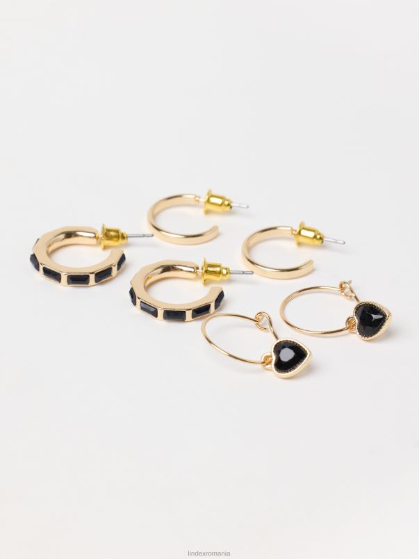 accesorii VHZ2F867 Pachet de 3 cercei femei aur Lindex