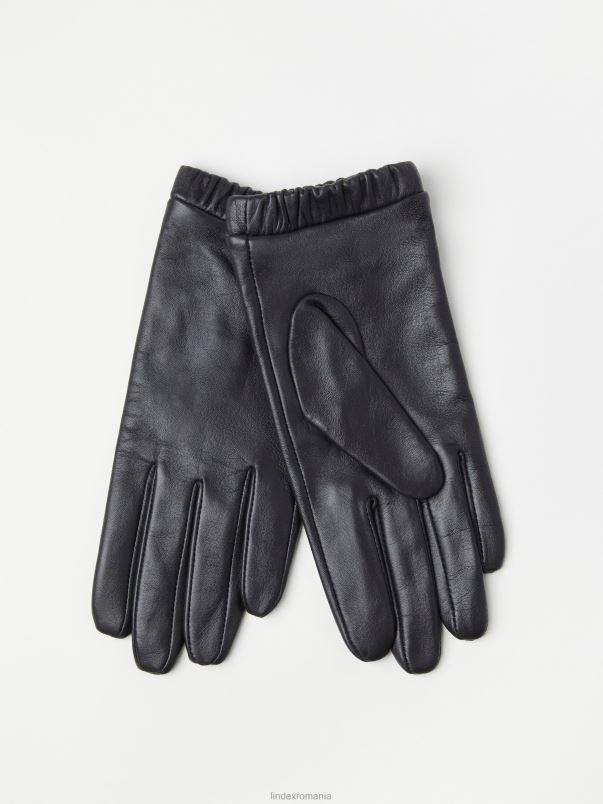 accesorii VHZ2F913 mănuși din piele femei negru Lindex