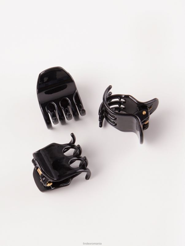 accesorii VHZ2F1050 Pachet de 3 mânere de păr femei negru Lindex