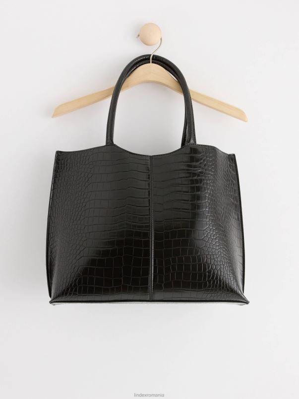 accesorii VHZ2F866 mare cumpărător de croco femei negru Lindex