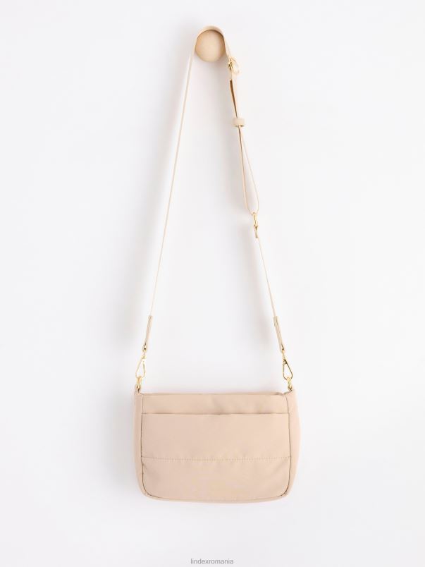 accesorii VHZ2F987 geantă de umăr căptușită femei bej deschis Lindex