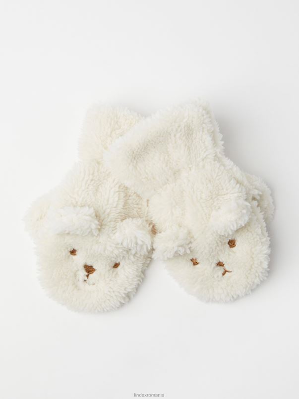 accesorii VHZ2F3921 mănuși cu urechi în grămadă bebelus bej deschis Lindex