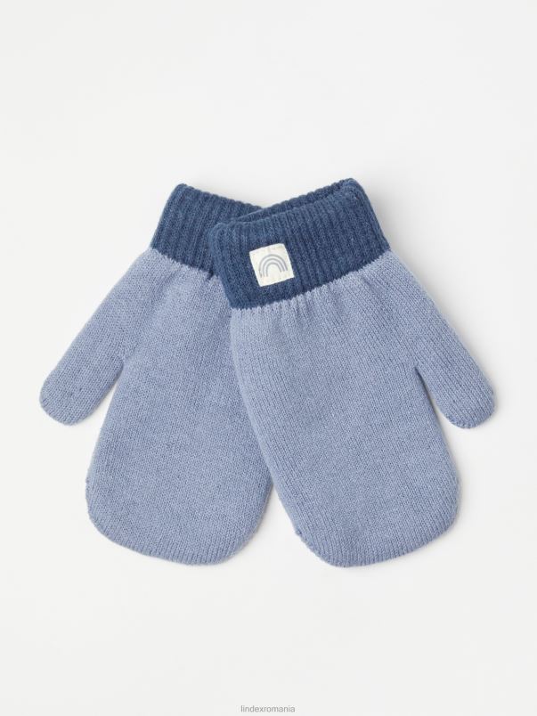 accesorii VHZ2F3952 mănuși bebelus albastru praf închis Lindex