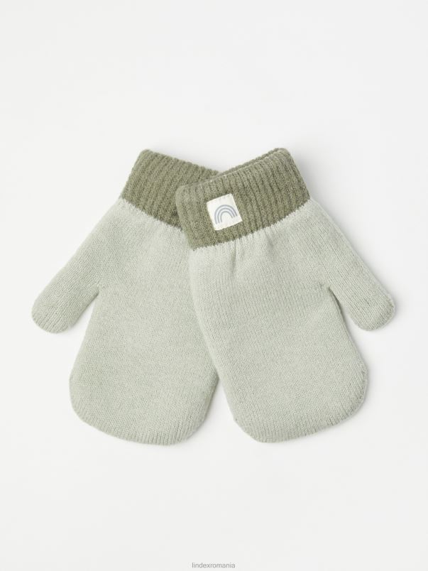 accesorii VHZ2F3957 mănuși bebelus verde praf deschis Lindex