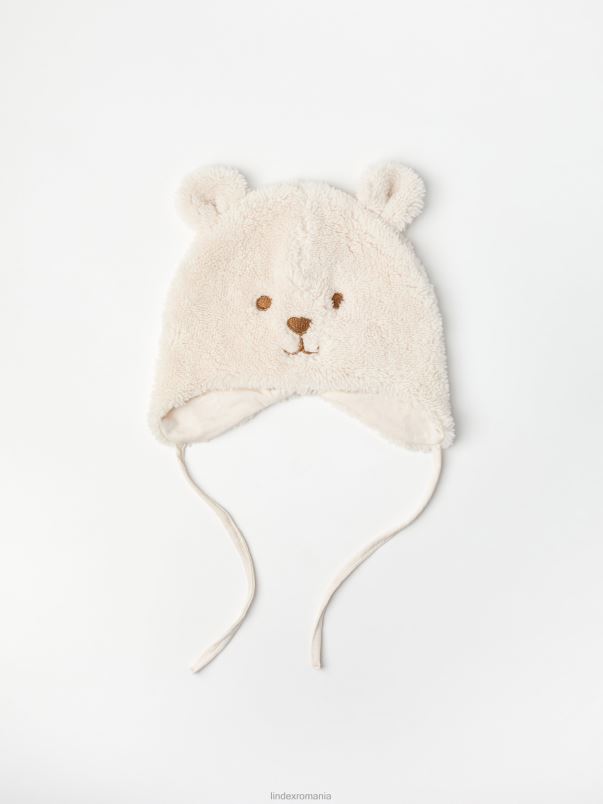 accesorii VHZ2F3892 pălărie în grămada cu urechi bebelus bej deschis Lindex