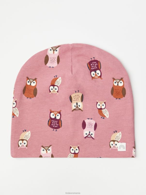 accesorii VHZ2F3938 bonetă din jerseu cu model bebelus roz praf Lindex