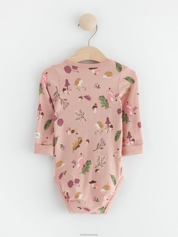 îmbrăcăminte VHZ2F3933 body wrap cu model bebelus roz praf Lindex