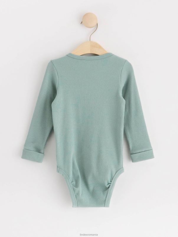 îmbrăcăminte VHZ2F4030 body cu mânecă lungă cu nervuri bebelus albastru deschis praf Lindex