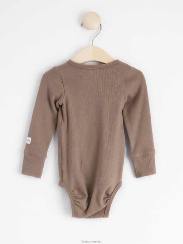 îmbrăcăminte VHZ2F4128 body wrap cu nervuri bebelus kaki închis Lindex