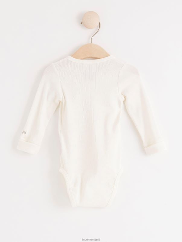 îmbrăcăminte VHZ2F4185 body wrap cu nervuri bebelus alb praf deschis Lindex