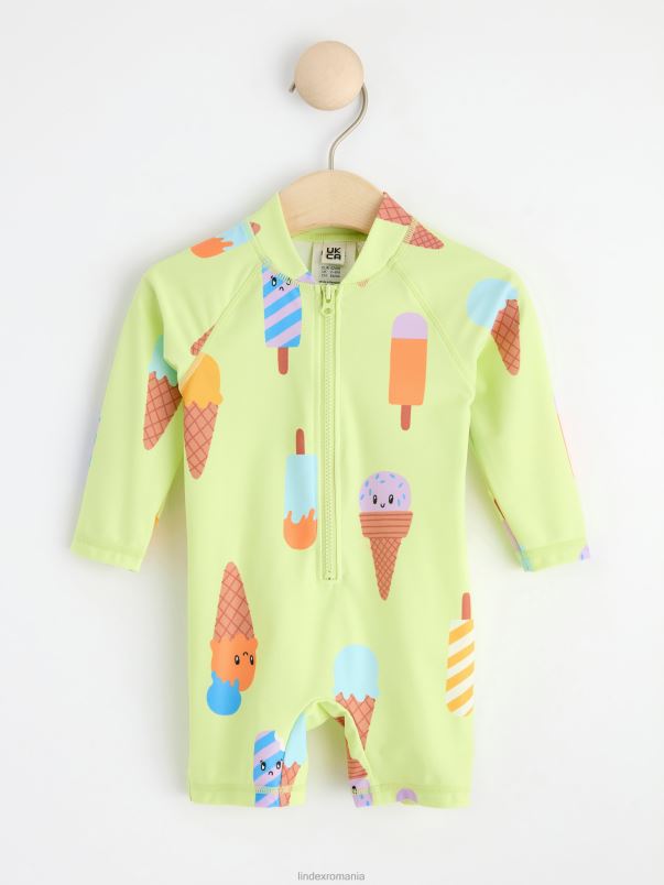 îmbrăcăminte VHZ2F4287 costum de protecție solară cu upf 50+ bebelus verde deschis Lindex