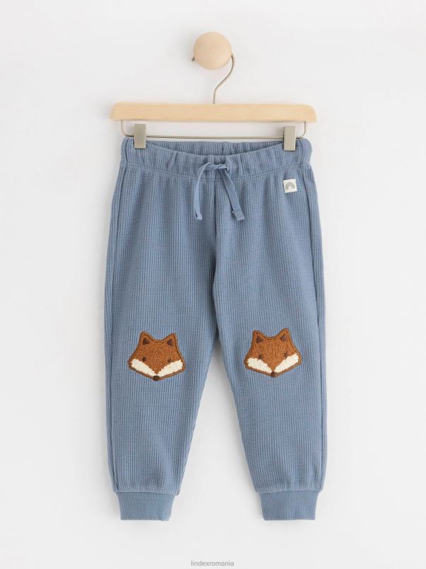 îmbrăcăminte VHZ2F3926 joggeri cu aplicatii bebelus albastru praf închis Lindex