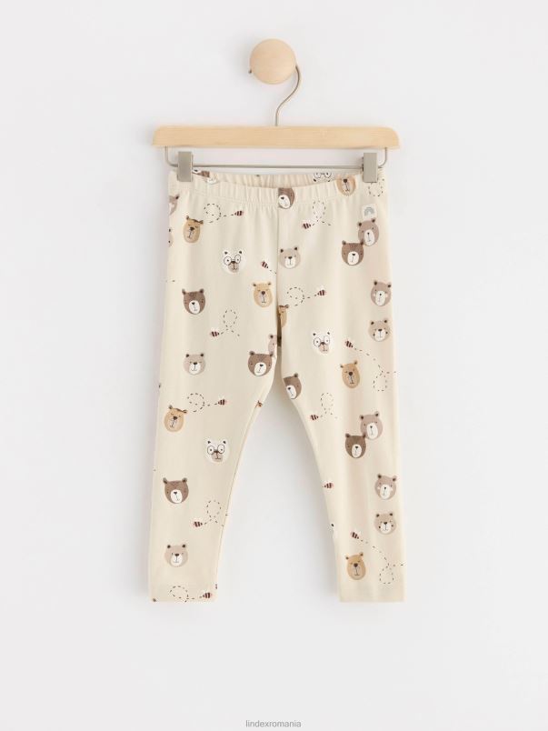 îmbrăcăminte VHZ2F4036 jambiere cu animale bebelus bej deschis Lindex