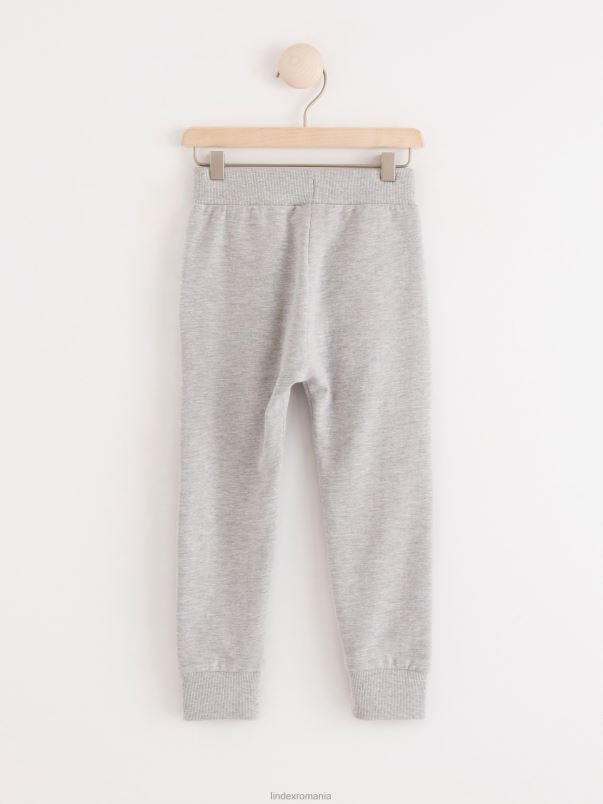 îmbrăcăminte VHZ2F4232 pantaloni de jogging cu interior periat bebelus melange gri deschis Lindex
