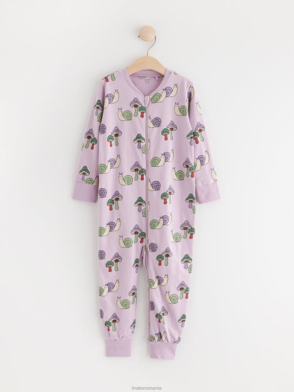 îmbrăcăminte VHZ2F3884 pijamale cu imprimeu bebelus liliac deschis Lindex