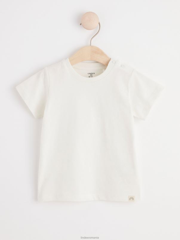 îmbrăcăminte VHZ2F4246 top cu maneca scurta bebelus alb praf deschis Lindex