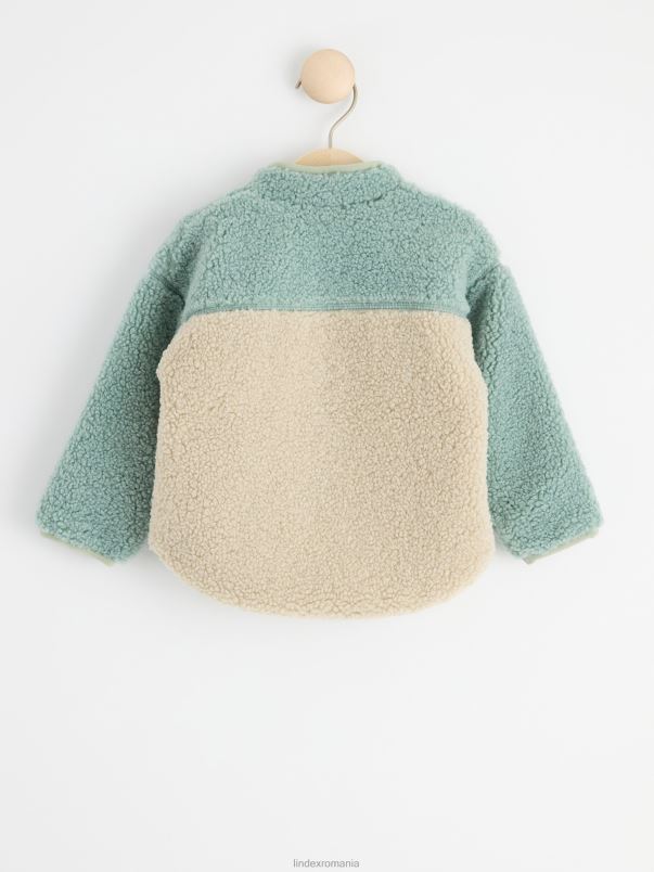 îmbrăcăminte VHZ2F4107 jachetă grămadă cu blocare de culoare bebelus bej deschis Lindex