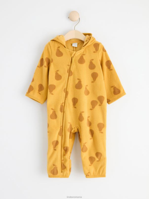 îmbrăcăminte VHZ2F4195 salopetă din lână bebelus galben praf Lindex