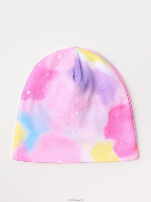 accesorii VHZ2F3128 bonetă din jerseu cu model copii roz deschis Lindex