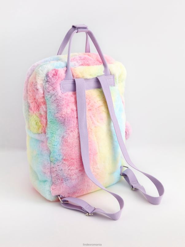 accesorii VHZ2F3143 rucsac din blană artificială copii roz deschis Lindex