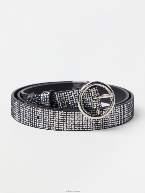 accesorii VHZ2F3146 centura cu strasuri copii negru Lindex
