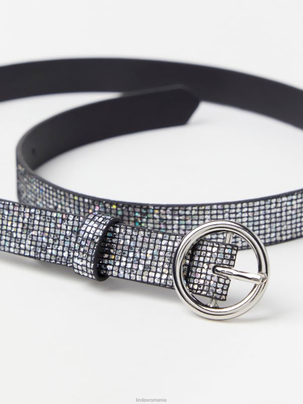 accesorii VHZ2F3146 centura cu strasuri copii negru Lindex