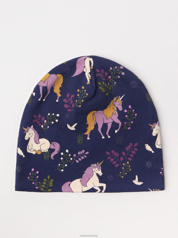 accesorii VHZ2F3158 bonetă din jerseu cu model copii liliac praf deschis Lindex