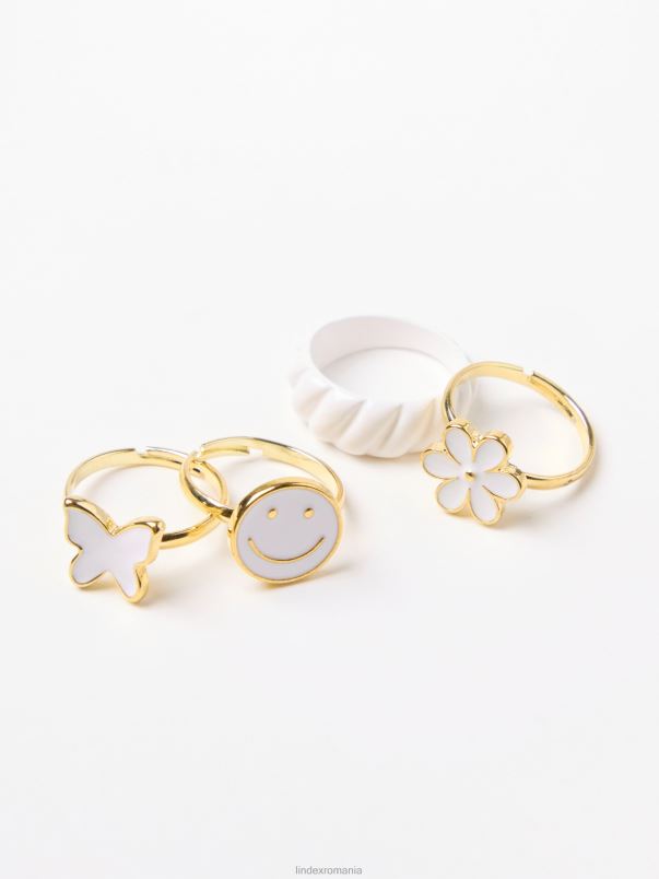 accesorii VHZ2F3222 Pachet de 4 inele copii alb Lindex