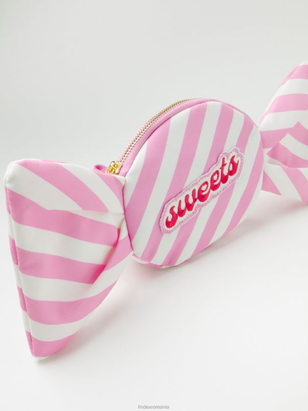 accesorii VHZ2F3260 pungă de bomboane cu dungi copii roz deschis Lindex