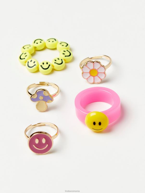 accesorii VHZ2F3292 Pachet de 5 inele copii aur Lindex