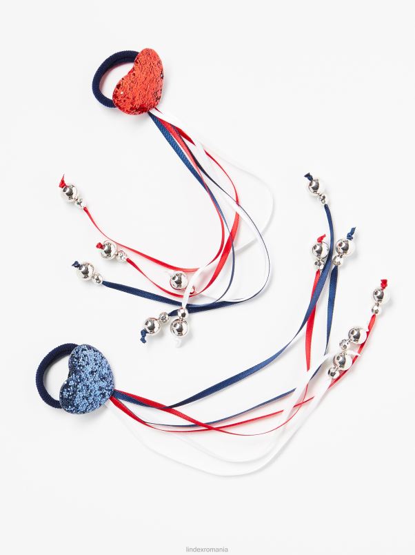 accesorii VHZ2F3329 Pachet de 2 elastice de păr cu panglici din satin copii marina Lindex