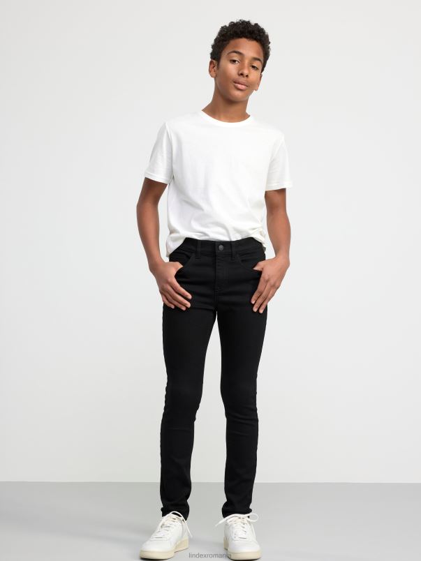 îmbrăcăminte VHZ2F3803 blugi super stretch sam subțiri cu talie obișnuită copii negru Lindex