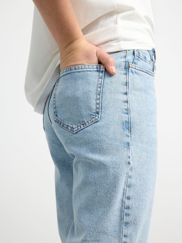 îmbrăcăminte VHZ2F3807 blugi vanja largi cu talie inalta cu picior decupat copii denim lejer Lindex