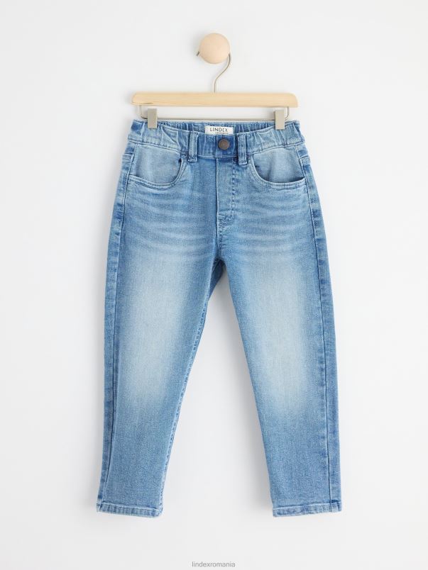îmbrăcăminte VHZ2F3808 blugi conici cu talie obișnuită copii denim Lindex
