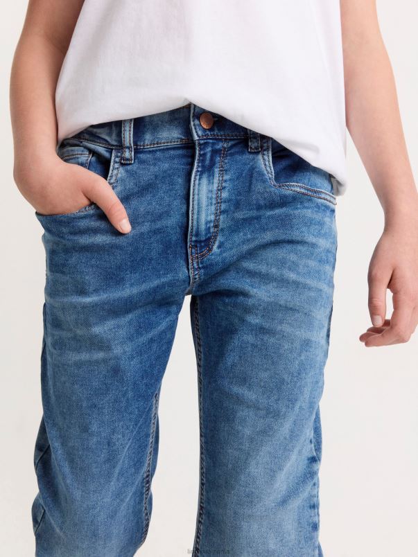 îmbrăcăminte VHZ2F3838 sture staffan blugi drepti din jerse cu talie obișnuită copii denim Lindex