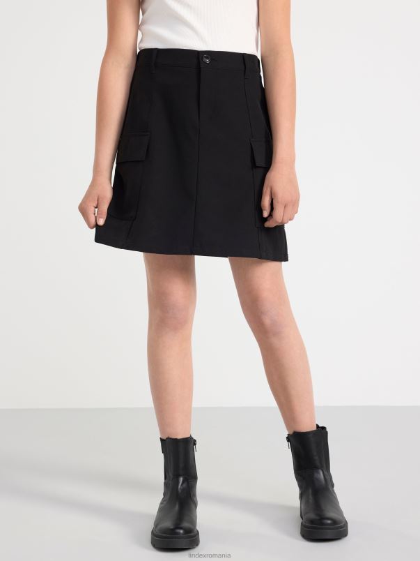 îmbrăcăminte VHZ2F3375 fusta cargo copii negru Lindex