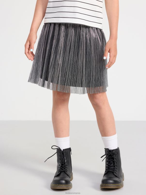 îmbrăcăminte VHZ2F3378 fusta cu pliuri copii negru Lindex