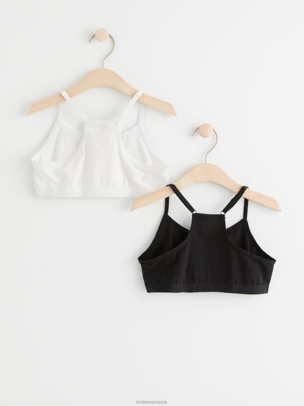 îmbrăcăminte VHZ2F3643 Pachet de 2 topuri scurte copii negru Lindex