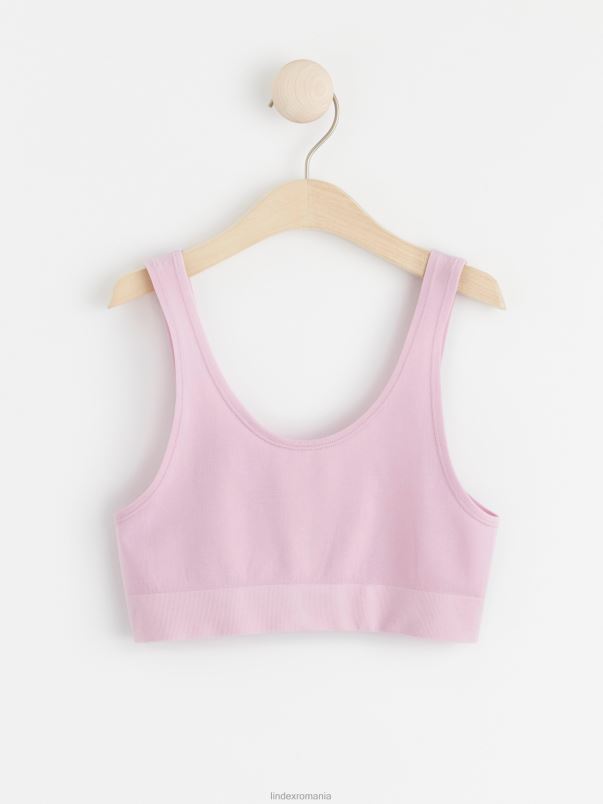 îmbrăcăminte VHZ2F3679 top scurt fără cusături copii roz praf Lindex