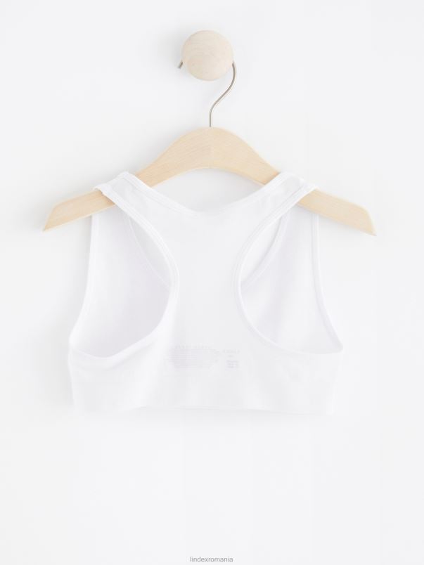 îmbrăcăminte VHZ2F3689 top scurt fără cusături copii alb Lindex