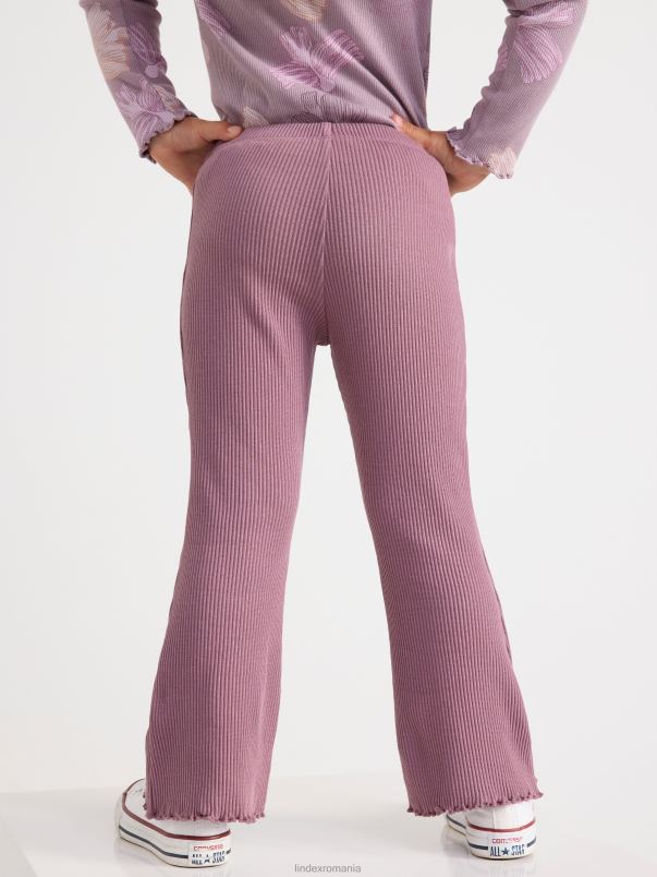 îmbrăcăminte VHZ2F2414 jambiere evazate cu nervuri copii liliac prăfuit Lindex