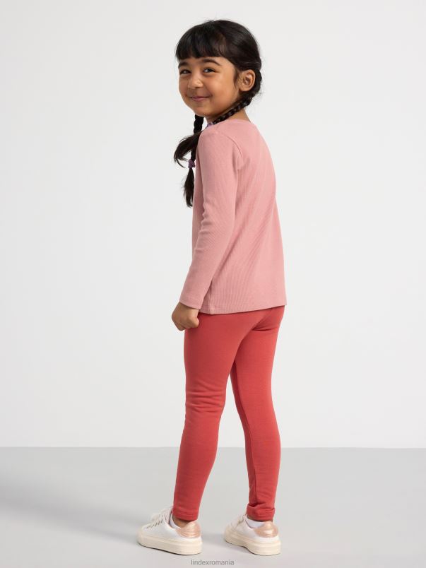 îmbrăcăminte VHZ2F2415 jambiere cu interior periat clasic copii roșu închis praf Lindex