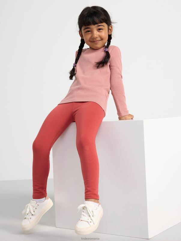 îmbrăcăminte VHZ2F2415 jambiere cu interior periat clasic copii roșu închis praf Lindex