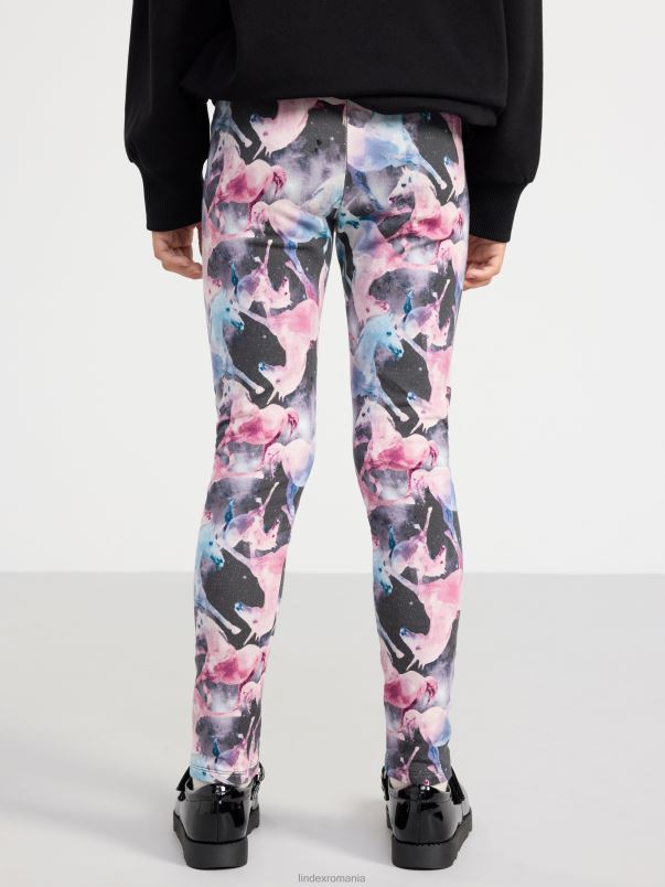 îmbrăcăminte VHZ2F2431 jambiere cu interior periat clasic copii gri inchis Lindex