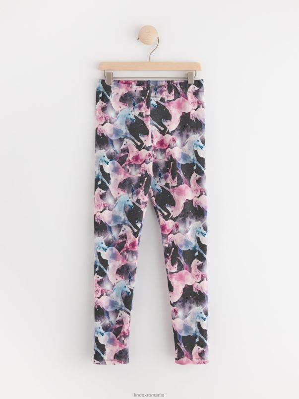 îmbrăcăminte VHZ2F2431 jambiere cu interior periat clasic copii gri inchis Lindex