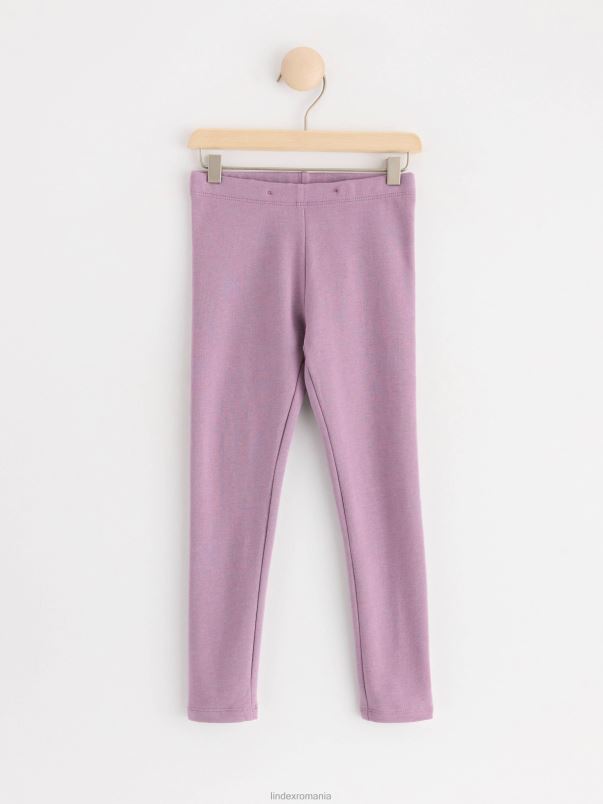 îmbrăcăminte VHZ2F2452 jambiere extra rezistente cu interior periat copii liliac praf deschis Lindex