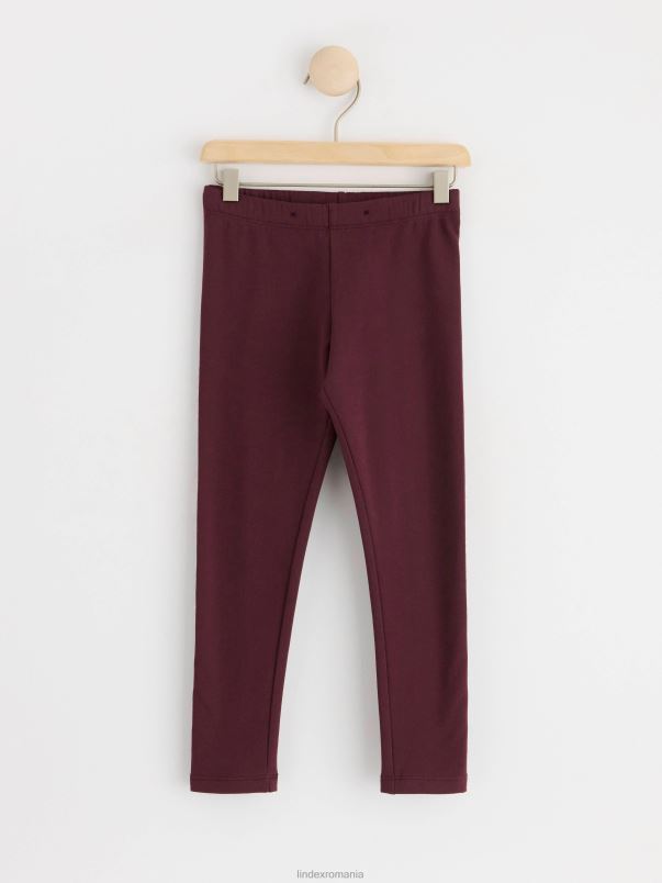 îmbrăcăminte VHZ2F2466 jambiere cu interior periat clasic copii liliac închis Lindex