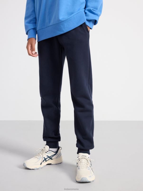 îmbrăcăminte VHZ2F2468 pantaloni de jogging cu interior periat clasic copii bleumarin inchis Lindex