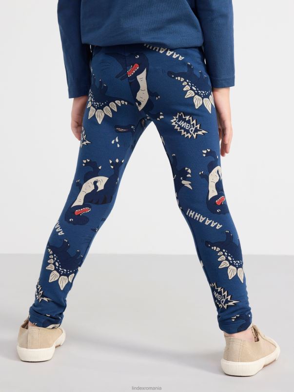 îmbrăcăminte VHZ2F2472 jambiere cu dinozauri copii albastru praf închis Lindex