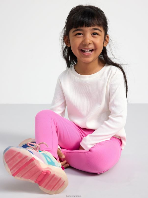 îmbrăcăminte VHZ2F2493 jambiere cu interior periat clasic copii roz Lindex